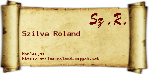 Szilva Roland névjegykártya