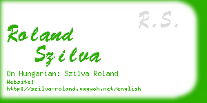 roland szilva business card